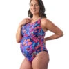 EQ Swimwear Women's Tahitian Floral Banded Maternity One Piece Swimsuit