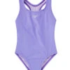 Speedo Girls' Solid Racerback One Piece Swimsuit (Little Kid, Big Kid)