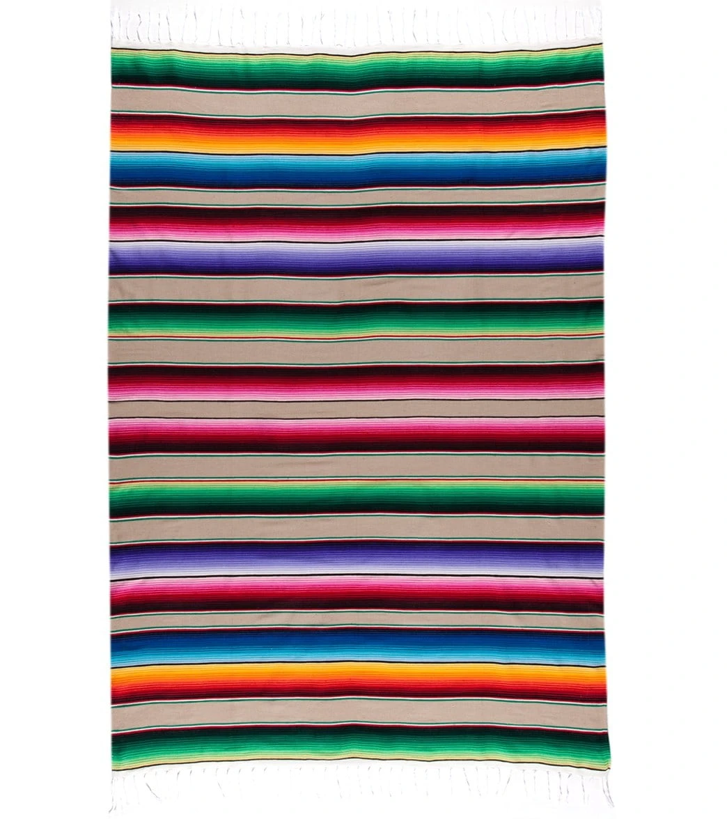 Native Yoga Large Mexican Serape Blanket - Image 13