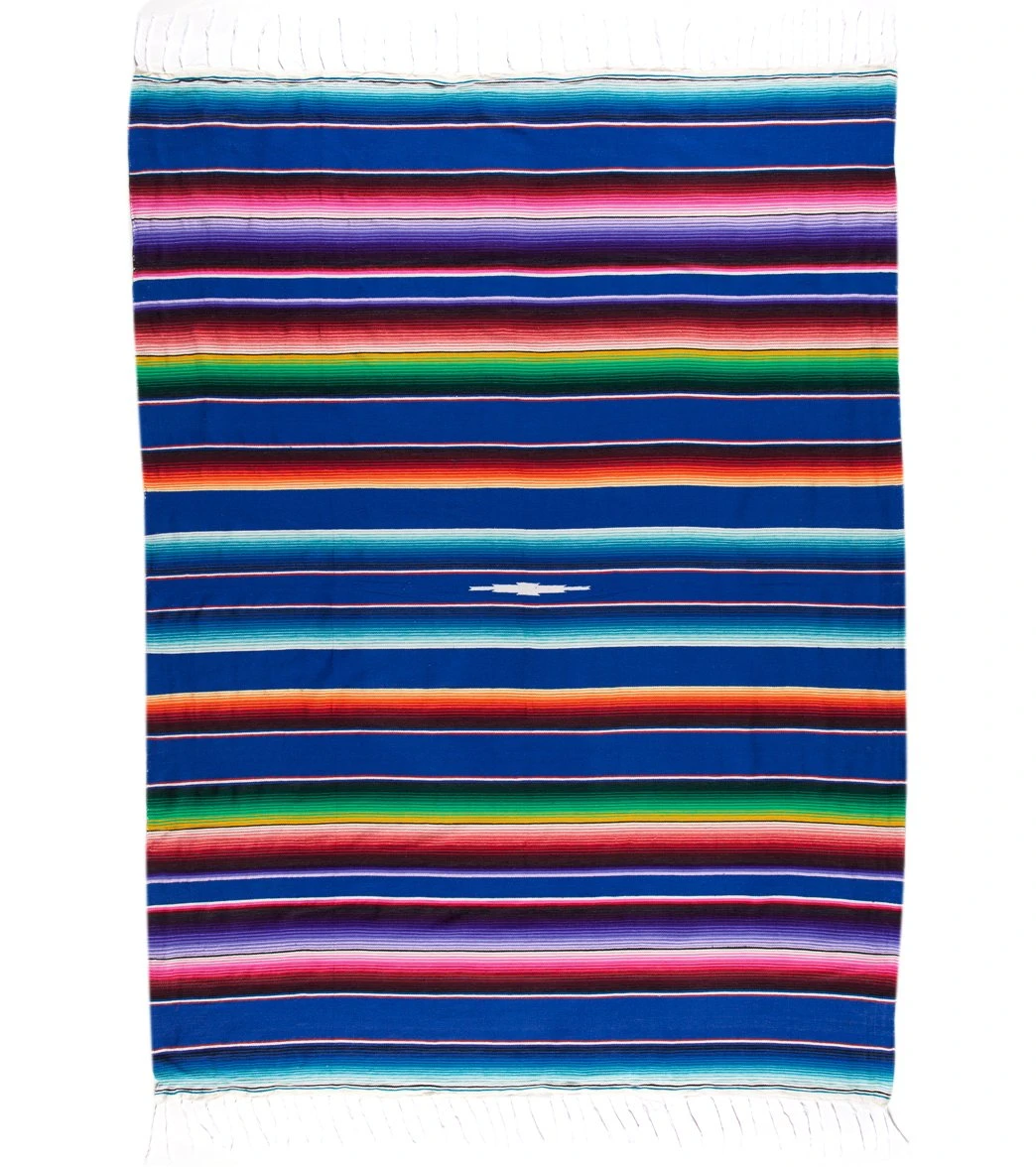 Native Yoga Large Mexican Serape Blanket - Image 17