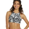 JOLYN Women's Jada Tropicana High Neck Strappy Back Bikini Top