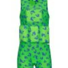 My Pool Pal Boy's Bright Green And Blue Dolfin Floatation Swimsuit