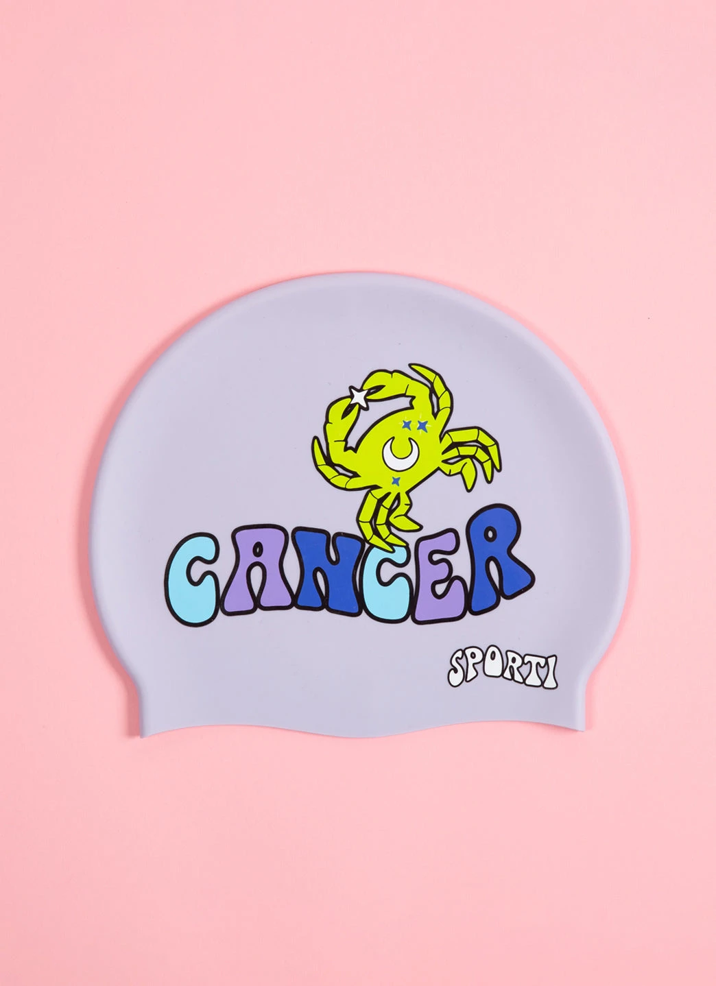 Sporti Groovy Zodiac Cancer Silicone Swim Cap - Image 6