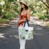 ALOHA Monstera Day Tripper Beach Tote