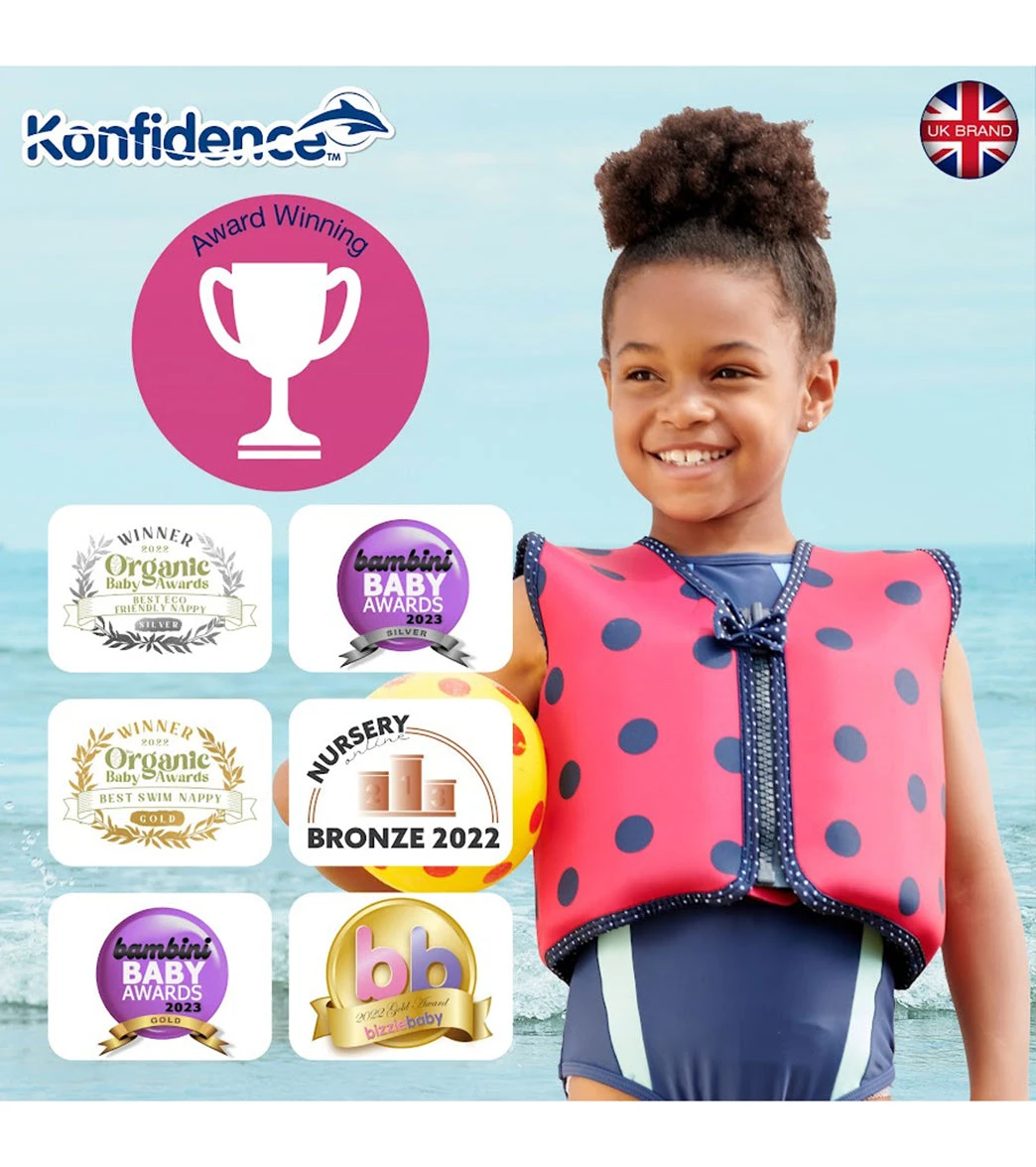Konfidence Print Learn To Swim Buoyancy Jacket Swim Vest (Toddler, Little Kid) - Image 8