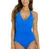 Jantzen Women's Solid Amelie Wrap One Piece Swimsuit