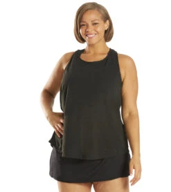 TYR Plus Size Active Grace Overlay Tankini Top