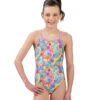 Dolfin Girls' Buttercup Printed One Piece Swimsuit (Big Kid)