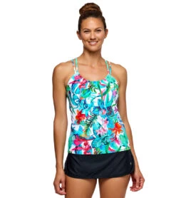Next By Athena Women's Botanik Shirr Soft Cup Tankini Top
