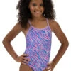 Dolfin Uglies Girls' Aurora Print One Piece Swimsuit (Big Kid)
