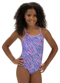 Dolfin Uglies Girls' Aurora Print One Piece Swimsuit (Big Kid)