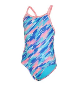 Dolfin Uglies Girls' Cloud Dancer Printed One Piece Swimsuit (Big Kid)
