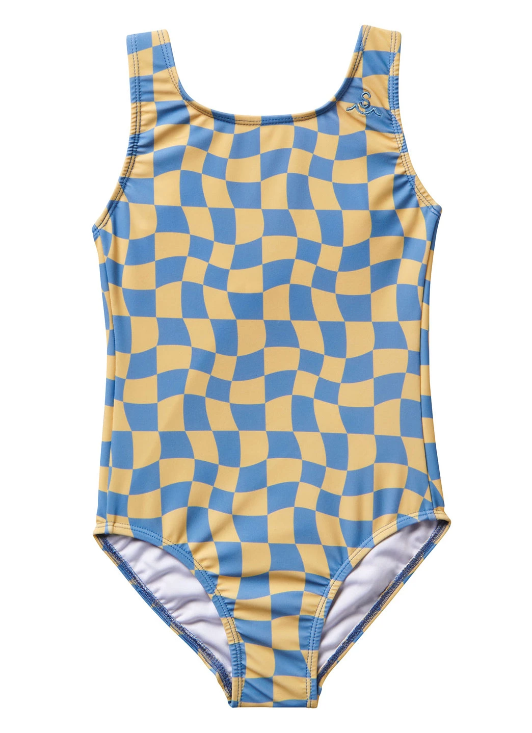Seaesta Surf Girls' Print Wavy Checks One Piece Swimsuit (Little Kid, Big Kid) - Image 7