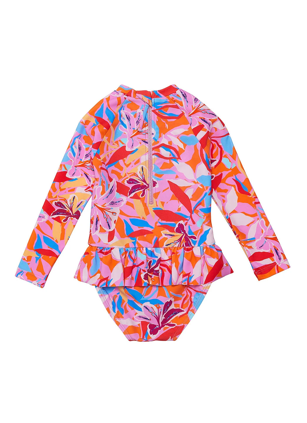 Snapper Rock Girls' Blooming Sunset Long Sleeve Skirted One Piece Swimsuit (Baby, Toddler, Little Kid) - Image 8