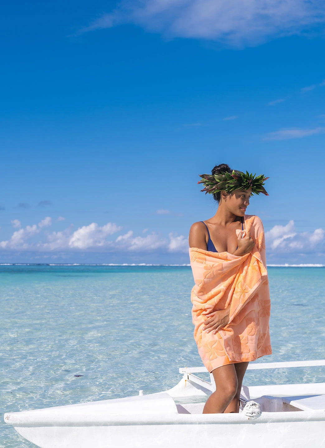 ALOHA Pua Check Beach Towel - Image 4